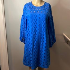 Patterned Balloon Sleeve Dress